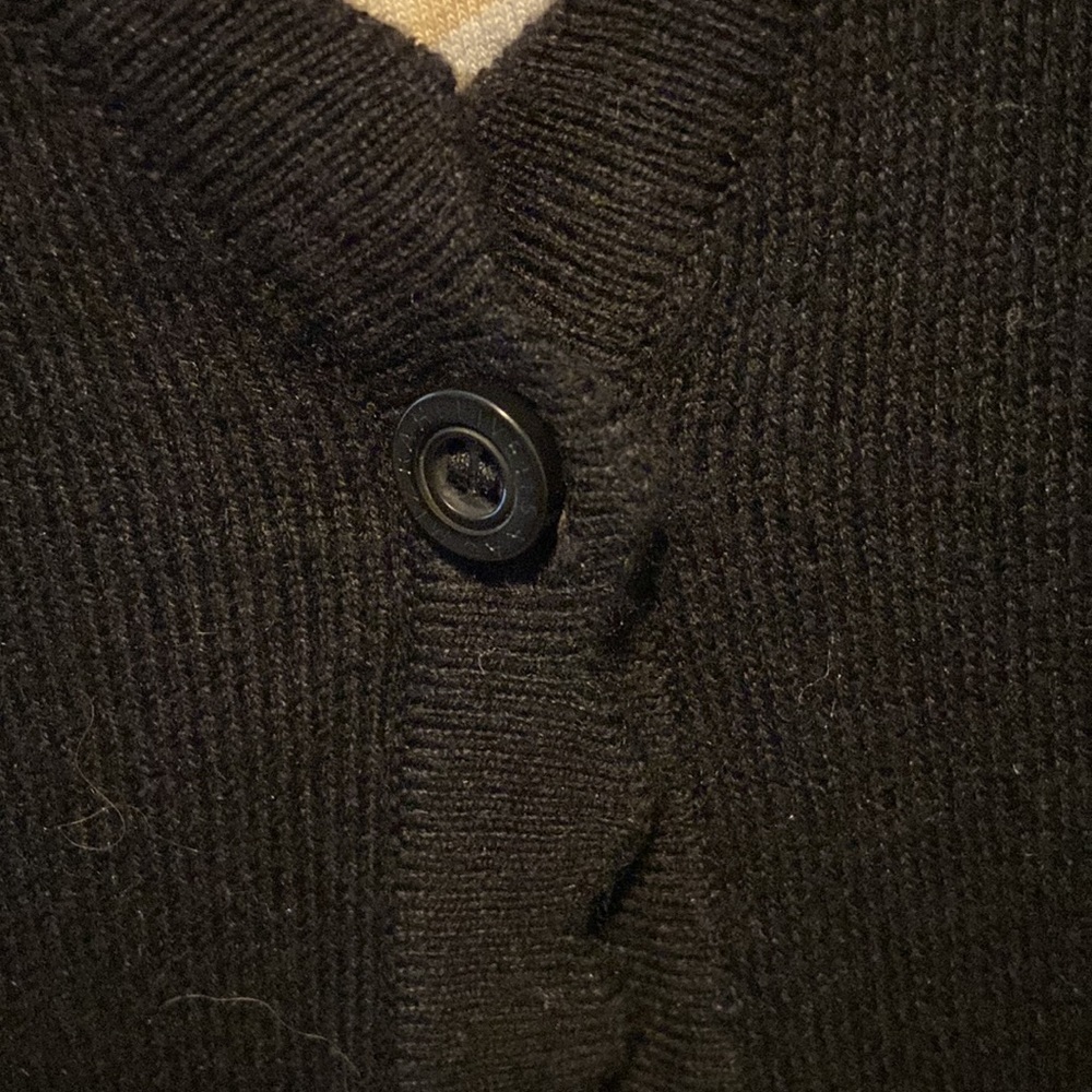 Isaac Mizrahi Cardigan Sweater 3/4 Length Sleeve Black Medium New - Picture 5 of 10